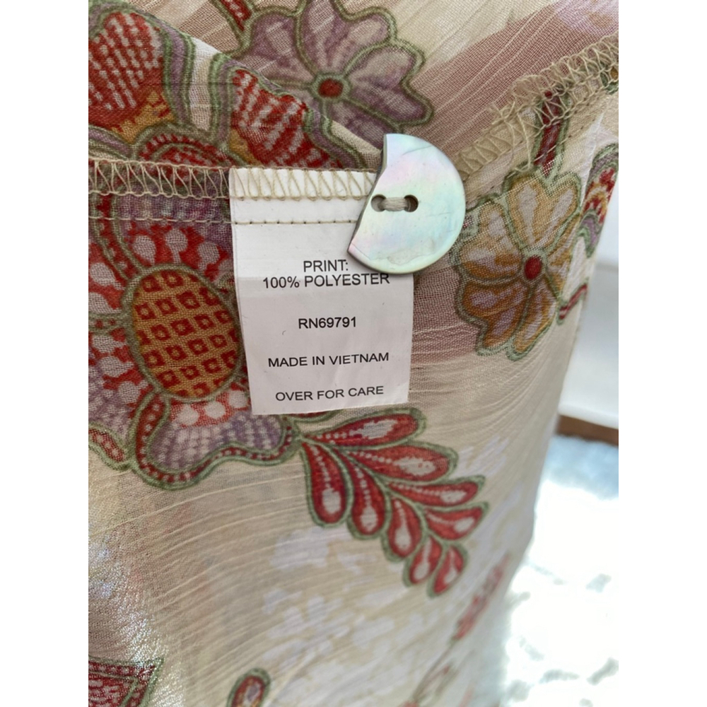 Fig And Flower Maxi Dress Floral Sheer Tiered Fairy Romantic Cottagecore Boho 2X - Picture 7 of 11